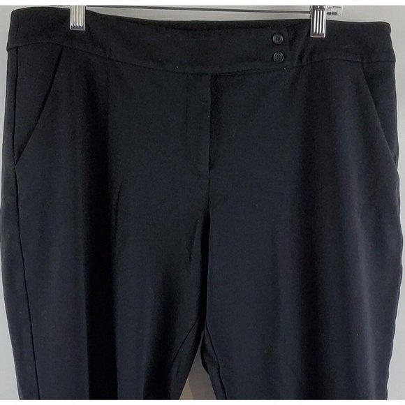 Eileen Fisher Womens Ponte Pants Straight Leg Casual Dress Black Size 16 36X25 - Picture 3 of 11